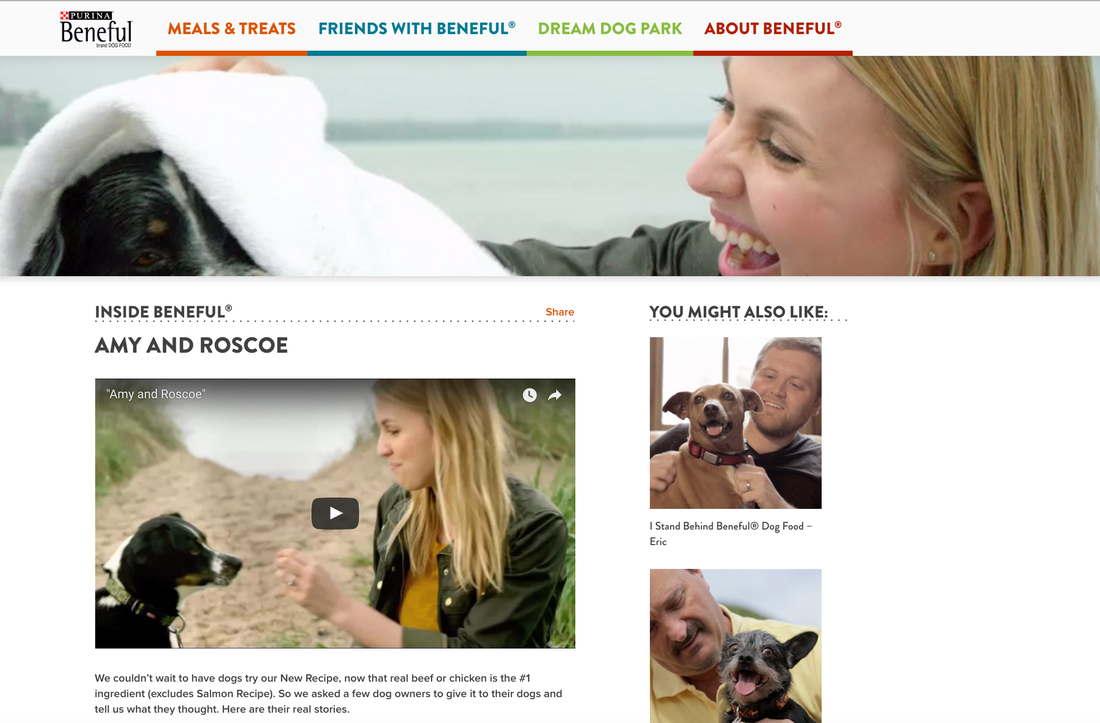 Amy and Roscoe for Beneful